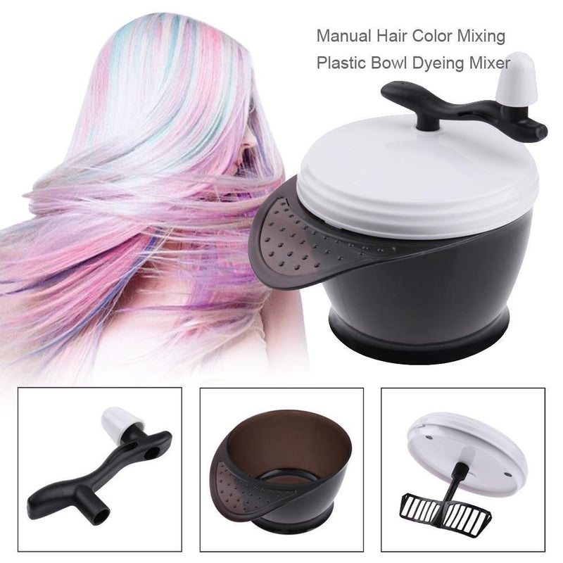 occitop Manual Hair Color Mix Plastic Bowl Dyeing Blender Barber Salon