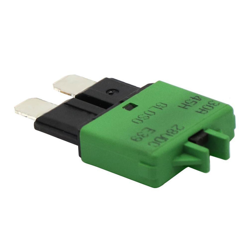 DC32V Manual Reset ATC Circuit Breaker Blade Fuse for Car Boat(30A Green)