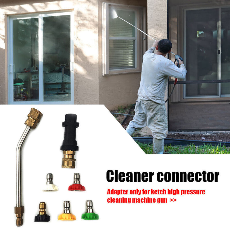 Pressure Washer Gun Adapter + Extension Wand + 5 Tips for Karcher K2-K7 Newly