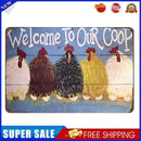 #A Retro Metal Plate Tin Sign Plaque Rectangle Chicken Farming Cooperative Pos