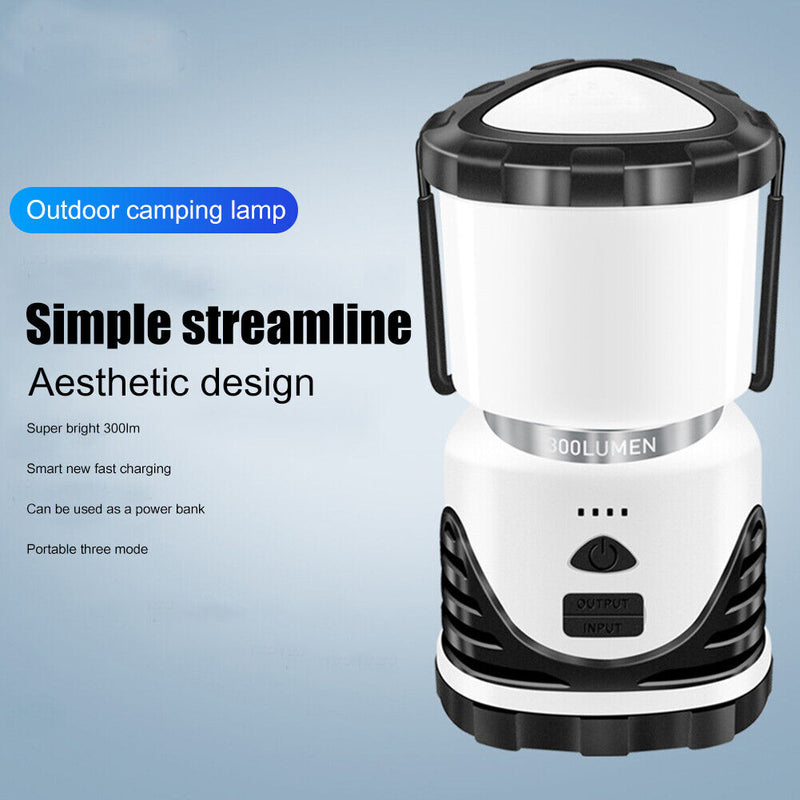 5200mAh Portable Light LED Folding Camping Lantern Hiking Tent Outdoor Lamp