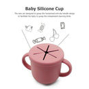 Portable Baby Silicone Cup BPA-Free Leakproof Storage Snack Bottle (Red) Newly