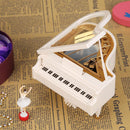 Romantic Piano Dancing Ballerina Music Box Clockwork Musical Boxes (White) Newly