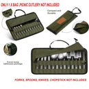 Outdoor Stainless Steel Camping Cutlery Bag - Durable Picnic Cutlery Package