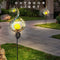 Solar LED Sun Moon Flame Light Retro Iron Landscape Lawn Lamps (B)(Blue) Newly