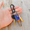 Small Metal Outdoor Camping D Shape Buckle Keychain Spring Hook Bottle Opener