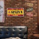 Spain Retro Metal Plate Tin Sign Plaque Poster for Bar Club Cafe Painting