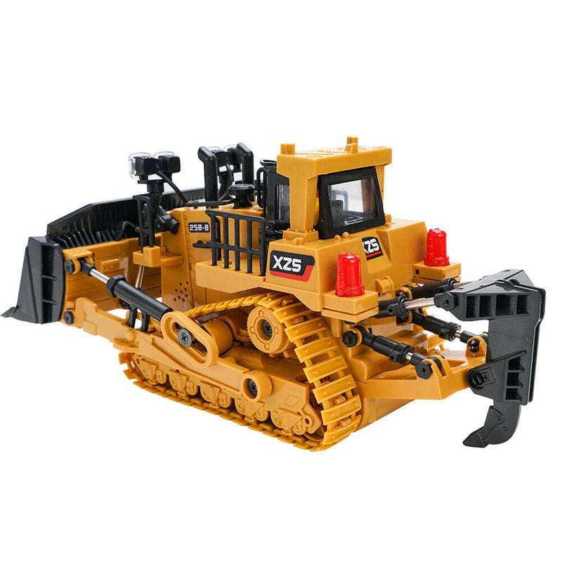 1/24 9CH RC Excavator Bulldozer Toys Electric Crawler Car with Light Music Newly