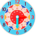 Children Montessori Wooden Clock Toys Colorful Clock with Numeral Teaching Ai