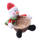Christmas Candy Bamboo Basket Gift Storage Basket Kit (L Christmas Snowman)