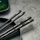 5 Pairs Alloy Steel Chopsticks Chinese Metal Sticks Chopstick Circular E1Y7