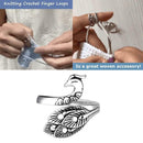 Retro Alloy Peafowl Opening Rings Women Jewelry Adjustable Thimble Yarn Guide