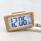 Digital Alarm Clock, Wooden Electronic Clocks Battery Operated with Backlight