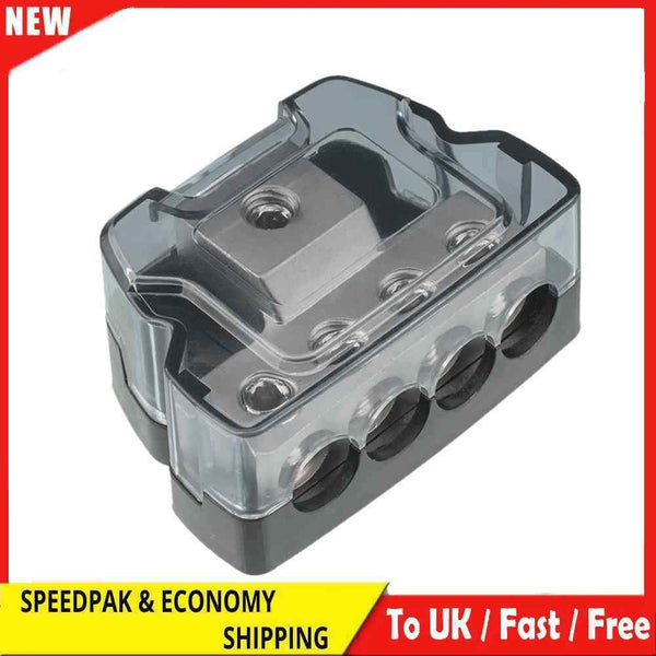 4 Way Power Distribution Block 0GA in to 4GA Out for Car Audio Stereo Amplifier