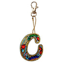 DIY Key Chain Diamond Painting Letters Women Bag Keyring Pendant Gift (C) Newly