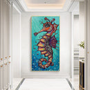Hippocampus Oil Paint By Numbers Kits Canvas Picture DIY Wall Art Craft Color