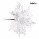 Party Supplies Christmas Tree Flowers Xmas Gift Glitter Ornament Poinsettia