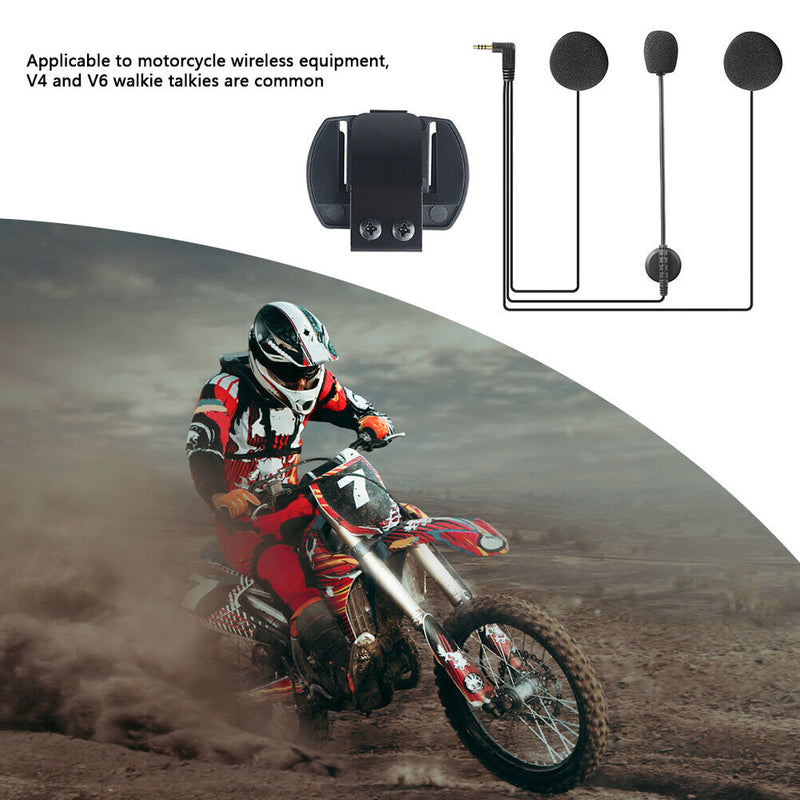 Motorcycle Helmet Bluetooth-compatible Intercom Stereo Headsets Clip for V4