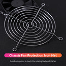 5pcs PC Case Fan Grills Computer Cooling Fan Finger Guard Protector (120mm)