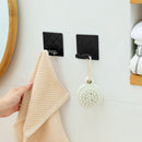 Self-adhesive Wall Hanging Storage Rack Plug Hanger Hook Rack (Black)