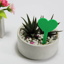 100pcs Plant Markers Garden Vegetable Heart Shape Tag Yard Label (Green)