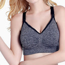 Pregnant Women Pad Feeding Bra Nursing Front Closure Clothes (XXL Black) Newly