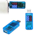 USB Charger DC 3.2-10V 0-3A Red+Blue LED Display Current Voltage Meter(Blue