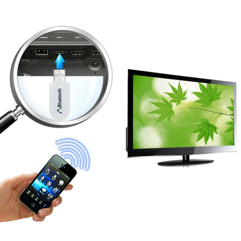 Bluetooth USB Dongle Adapter Stick Empfänger +3.5mm Audio Kabel Autoradio UK