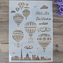 DIY Craft Hot Air Balloon Scrapbooking Embossing Template Layering Stencils