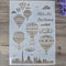 DIY Craft Hot Air Balloon Scrapbooking Embossing Template Layering Stencils