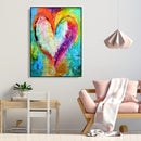 Painting By Numbers Kit DIY Colorful Heart Canvas Oil Art Picture for Home