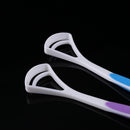 2pcs Tongue Brush Tongue Scraper Cleaner Dental Oral Care (Purple+Blue) Newly
