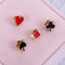 Women Men Poker Shaped Alloy Club Collar Pins Boutonniere Brooches Badges