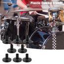 8pcs Drum Cymbal Sleeves Set Plastic Cymbal Stands with Black Flange Base Newly