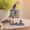 Metal Painted Flower Fairy Statue Outdoor Landscaping Angel Girl Sculpture Newly