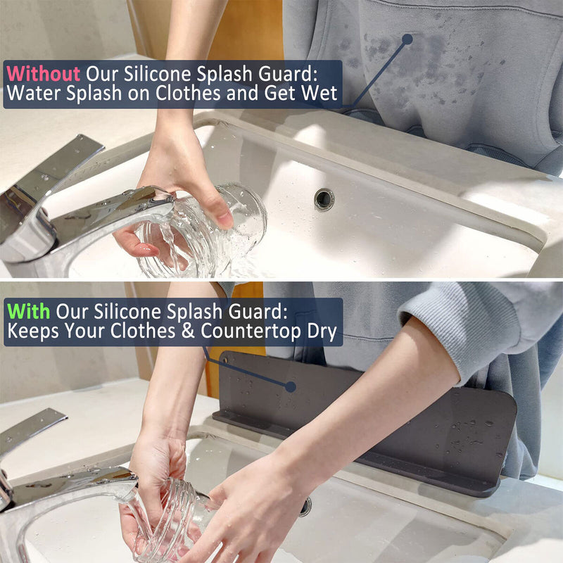 Kitchen Silicone Faucet Absorbent Mat Sink Water Splash & Strong Suction