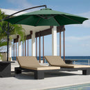Sunshade Umbrella Cover Outdoor Garden UV Cloth (Dark Green 2.7m 6 Bone)