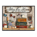 11CT Full Cross Stitch Bless Our Home Counted DIY Wall Crafts Home Decorations