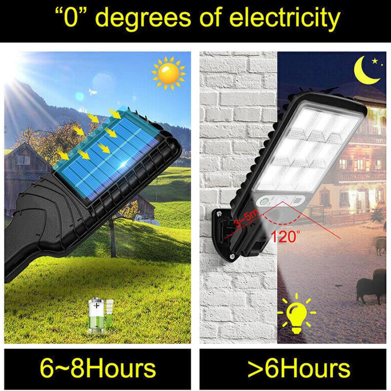 Solar Led Light Outdoor Wall Lamp Waterproof 3 Modes PIR Motion Sensor Garden~