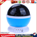 Rotating Projector Starry Night Lamp Projection LED Lights Xmas Gift(Blue) Newly