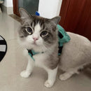 Pet Cat Dog Backpack Printed Chest Strap Harness Traction Rope (Green L) Newly