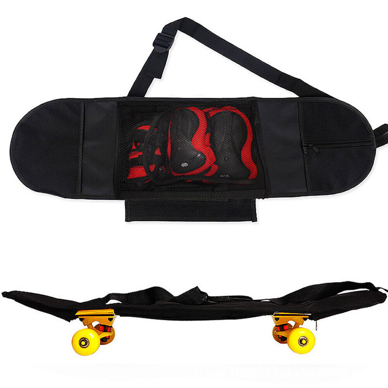 Skateboard Backpack Skateboard Shoulder Adjustable Strap Longboard Carry Pouch
