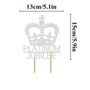 Jack Cake Toppers Queen Platinum Jubilee Hanging Flags Party Decorations Set