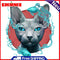 5D Diamond Painting Hairless Cat Full Round Drill Mosaic DIY Rhinestone Arts