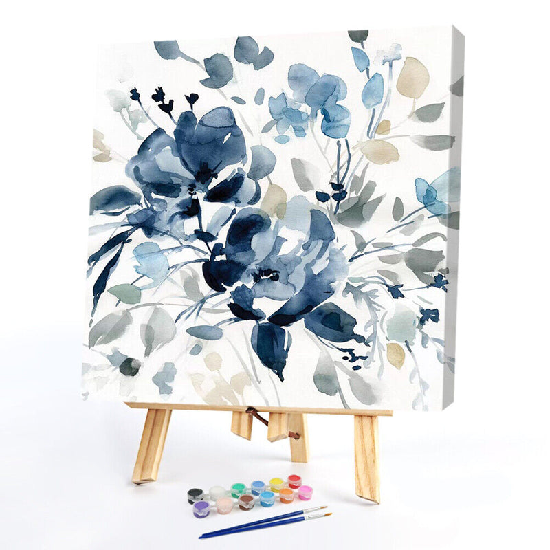 Ink Flower Oil Paint By Numbers Kit DIY Acrylic Painting Picture Frameless Art