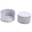 20pcs Round Felt Cup Mats Coasters Heat Resistant Coffee Tea Pad (C Grey)