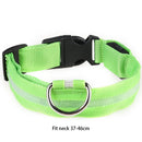 LED Dog Luminous Necklace Outdoor Walking Pet Night Safety Collar (Green M)