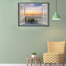 DIY Diamond Painting Kits Full Round Drill Outside Window Scenery Crafts Deco