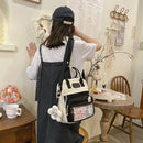 Ladies Anti-theft Rucksack College Girl Lightweight Wear-Resistant Laptop Bag