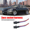 2pcs 7443 T20 Bulb Connector Male Adapter for Automotive Turn Signal Bulb Socket